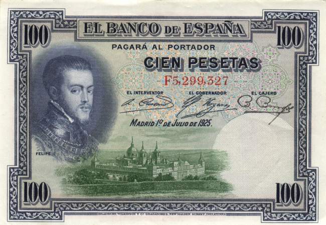 100 Pesetas 1.7.1925